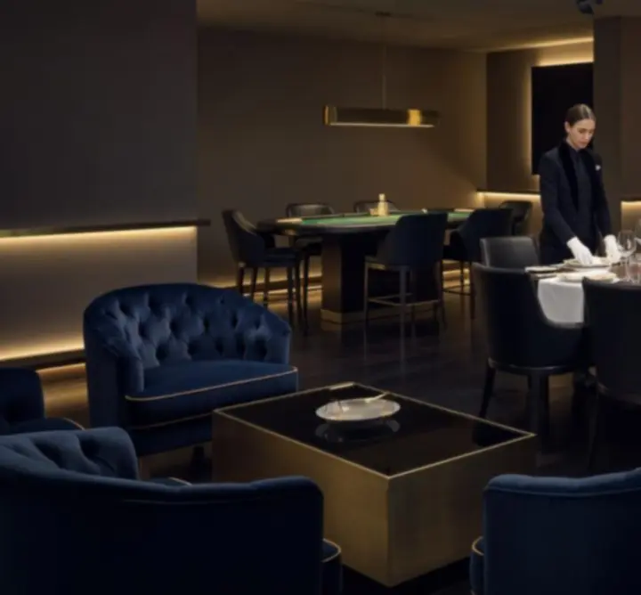 VIP lounge exkluzív privát rendezvényre berendezve